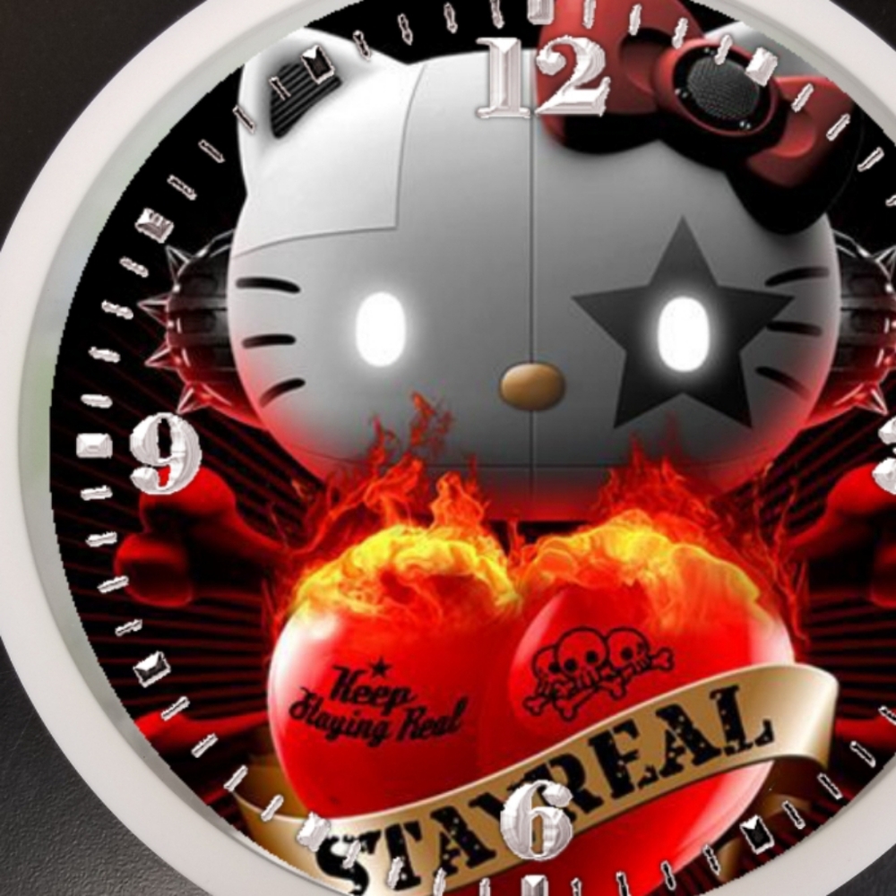 Hello kitty wild led lights clock
